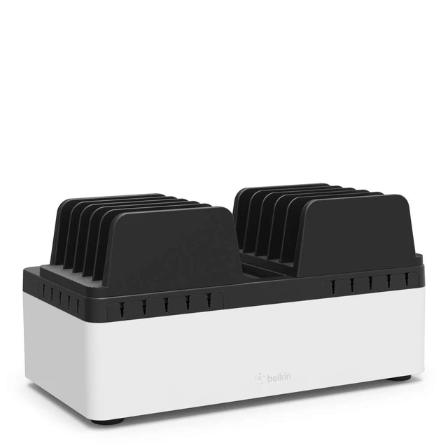 Alt view image 6 of 7 - Belkin B2B161 Store and Charge Go w/ Fixed Dividers (USB Classroom Charging Station for Laptops, Tablets)