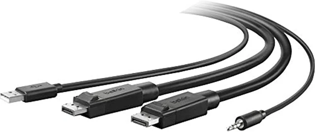 Alt view image 2 of 4 - Linksys TAA Dual DP/USB/AUD SKVM CBL, DP M/M; USB A/B