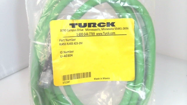 Alt view image 3 of 3 - Turck Rj45s Rj45s 423-2M, Profinet Network Ethernet Cable, U-40304 Rj45s Rj45s 423-2M