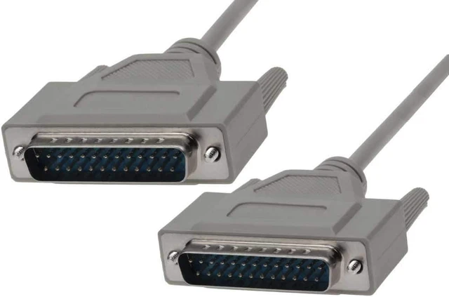 Main image of Sf Cable 100ft DB25 Straight Thru Molded Cable - M/M Serial RS232 Extension Cable - Connect Printer, Modem or Other DB25 Device to a Switchbox.