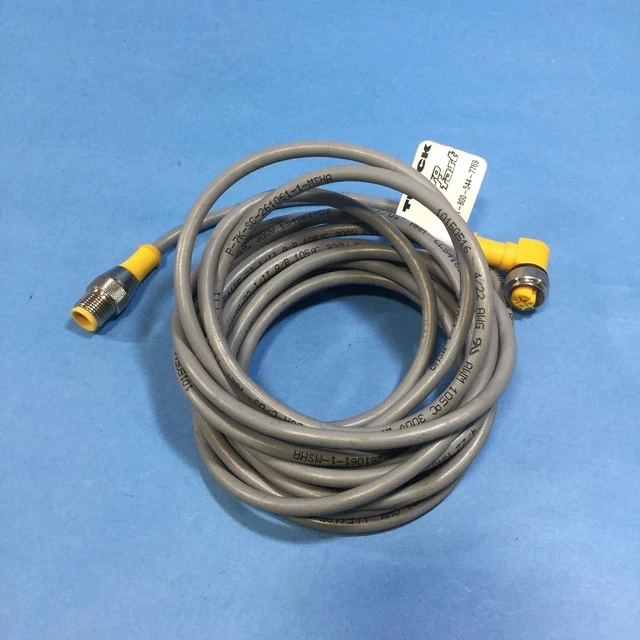 Alt view image 4 of 4 - TURCK WK 4.4T-4-RS 4.4T 4 Meter Length, 4 Wire, CORDSET, Double Ended, M12 EUROFAST, Nickel Plated Brass Coupling, NO LEDs, PVC Jacket, Right Angle Female Connector, Standard Plug Body, Straight Male