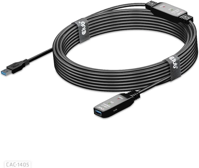 Alt view image 6 of 6 - CLUB3D USB 3.2 Gen1 Active Repeater Cable 10 m / 32.8 ft M/F 28AWG