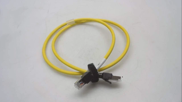 Alt view image 2 of 3 - OMRON XS6W-6LSZH8SS100CM-Y 1 Meter Length, 8 PIN, Category 6A Transmission Characteristics, Industrial ETHERNET Cable, LSZH Sheath Material, Standard RJ45 Connector, Straight Cable, Yellow