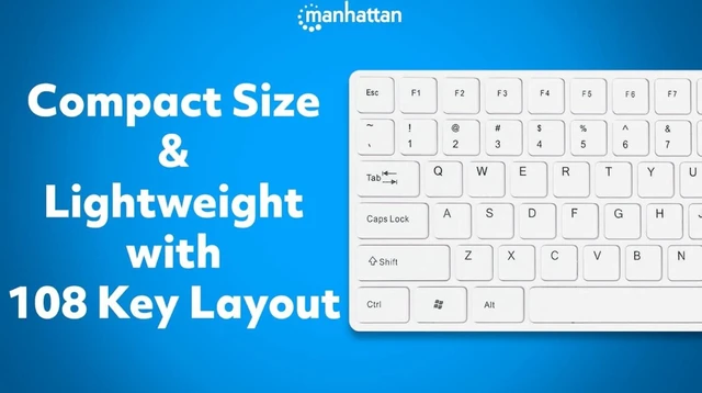 Alt view image 3 of 7 - Manhattan Wireless Keyboard and Mouse Combo Compact Size & Lightweight - with 2.4G USB Dongle - for PC Computer Laptop - Compatible with Windows and Mac 3 Yr Mfg Warranty White - 180634