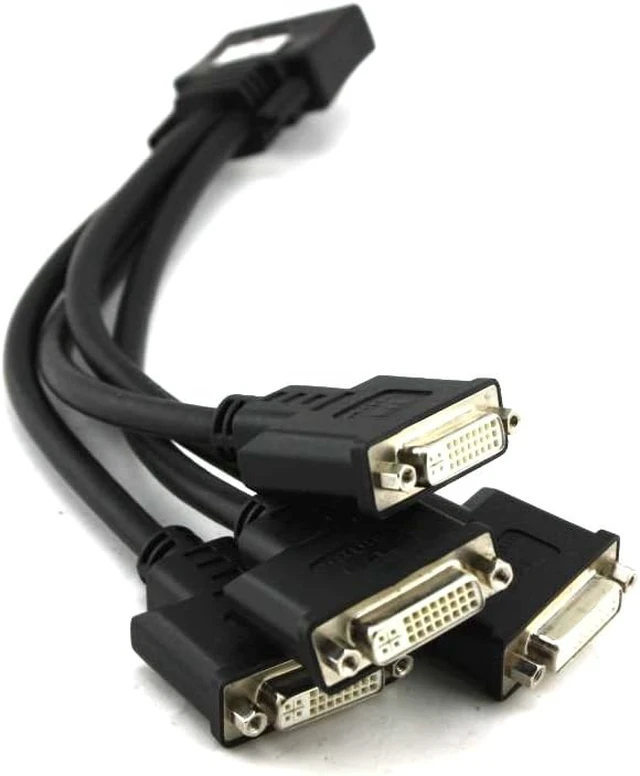 Alt view image 4 of 4 - Matrox Genuine QID-E128LPAF 4-Way DVI Splitter Cable F16104-05