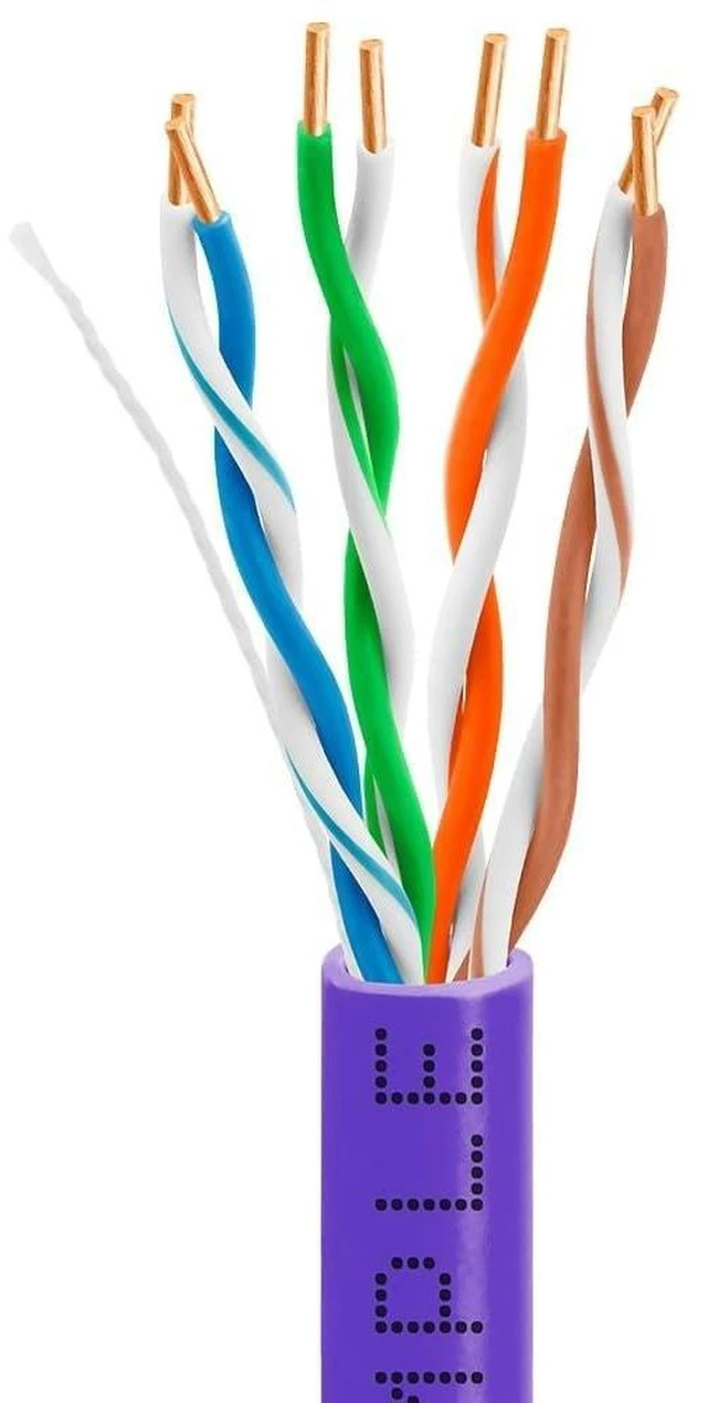 Main image of 1000ft Cat5e Plenum Ethernet Cable Purple