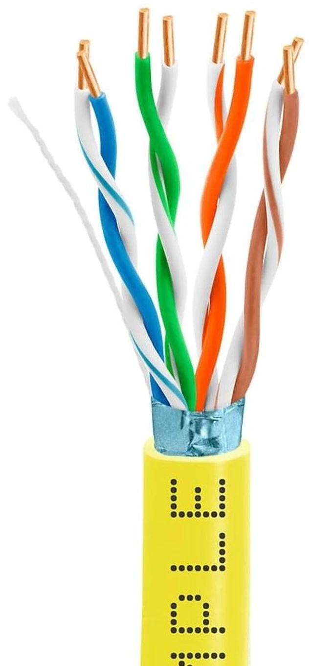 Main image of Yellow Cat5e Shielded Ethernet Cable 1000ft