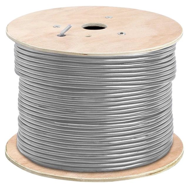 Alt view image 2 of 3 - Gray Cat5e Shielded Ethernet Cable 1000ft