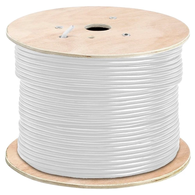 Alt view image 2 of 3 - White Cat5e Shielded Ethernet Cable 1000ft