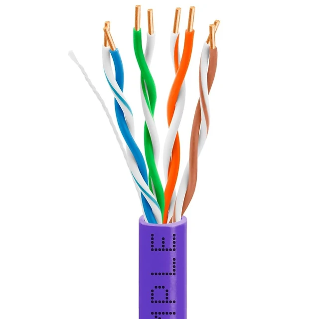Alt view image 2 of 3 - 1000ft Cat5e Plenum Ethernet Cable Purple