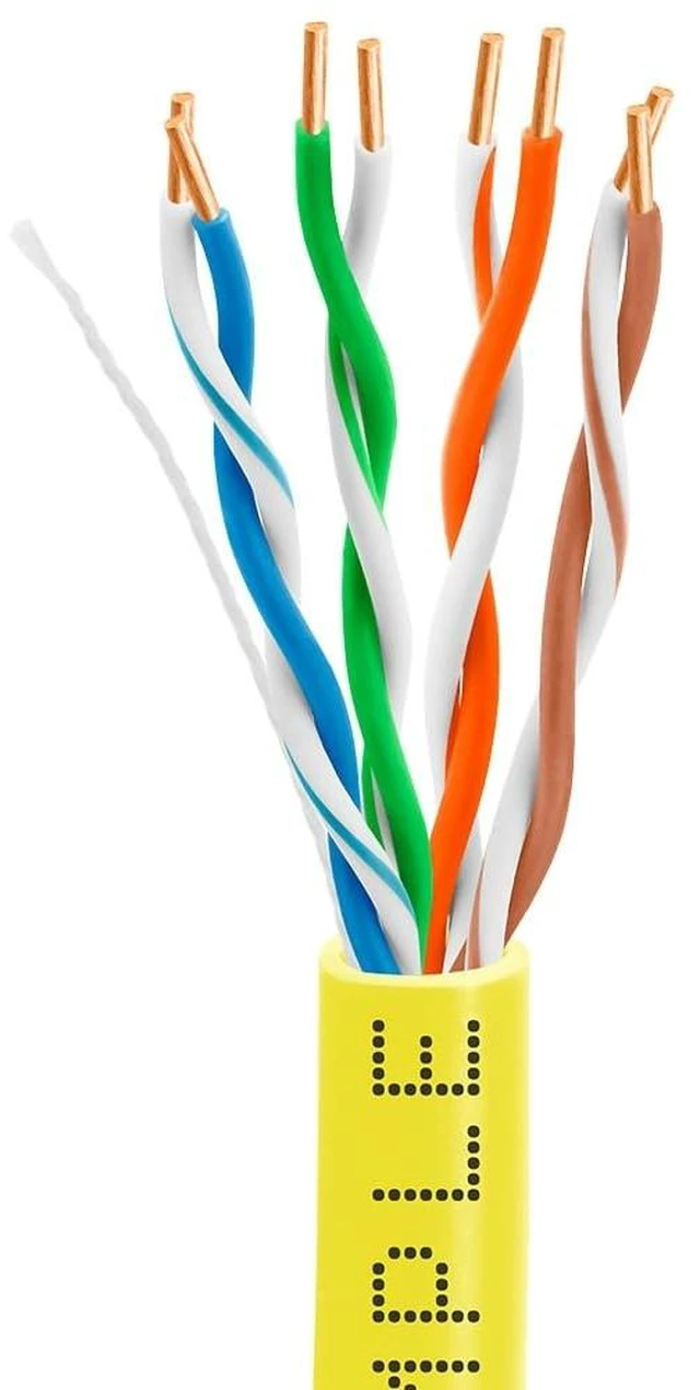 Main image of 1000ft Cat5e Plenum Ethernet Cable Yellow