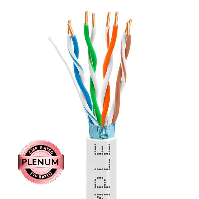 Alt view image 3 of 3 - 1000ft Cat5e Plenum Ethernet Cable White