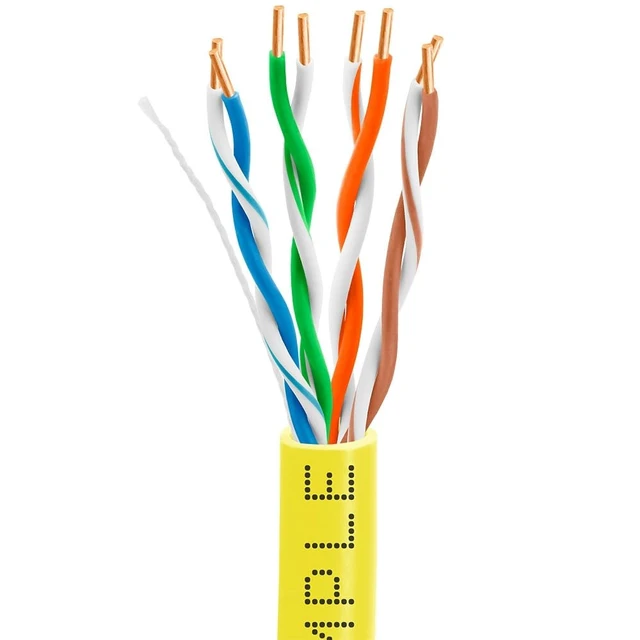 Alt view image 2 of 3 - Cat5e 1000ft Riser Ethernet Cable Yellow