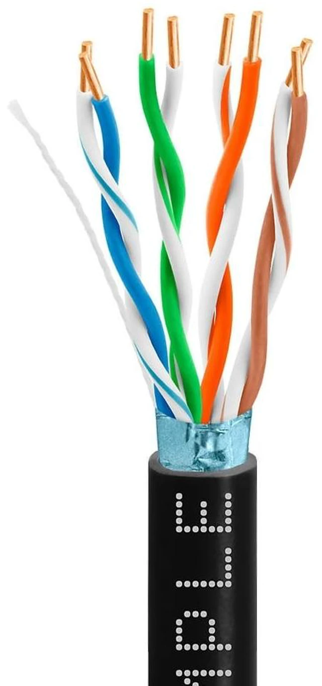 Main image of Black Cat5e Shielded Ethernet Cable 1000ft