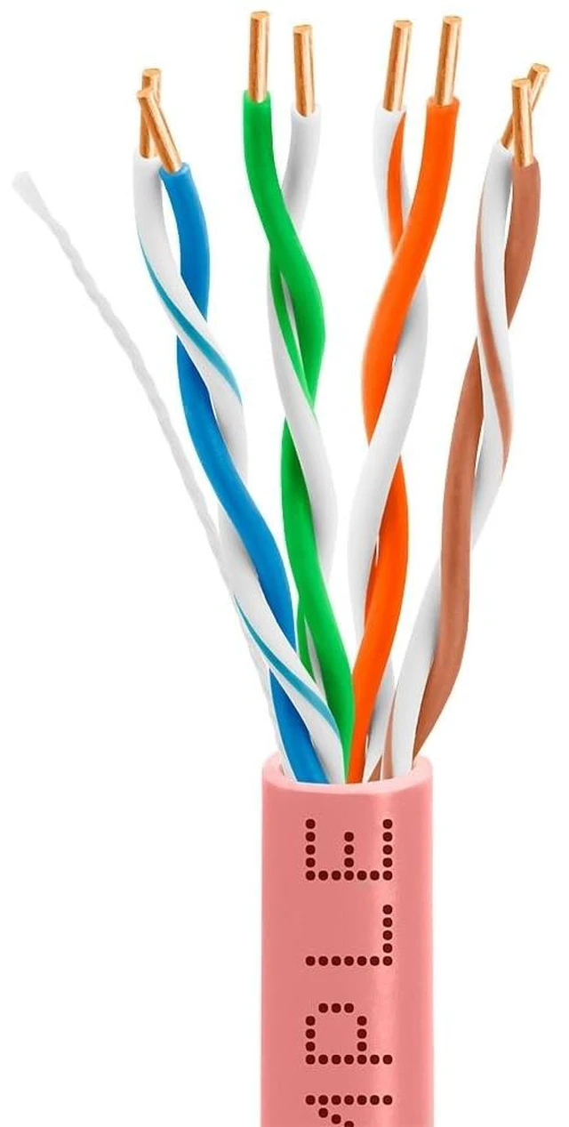 Alt view image 2 of 3 - Cat5e 1000ft Riser Ethernet Cable Pink