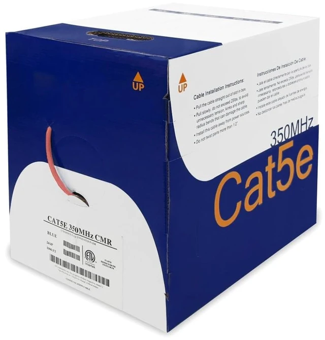 Alt view image 3 of 3 - Cat5e 1000ft Riser Ethernet Cable Pink