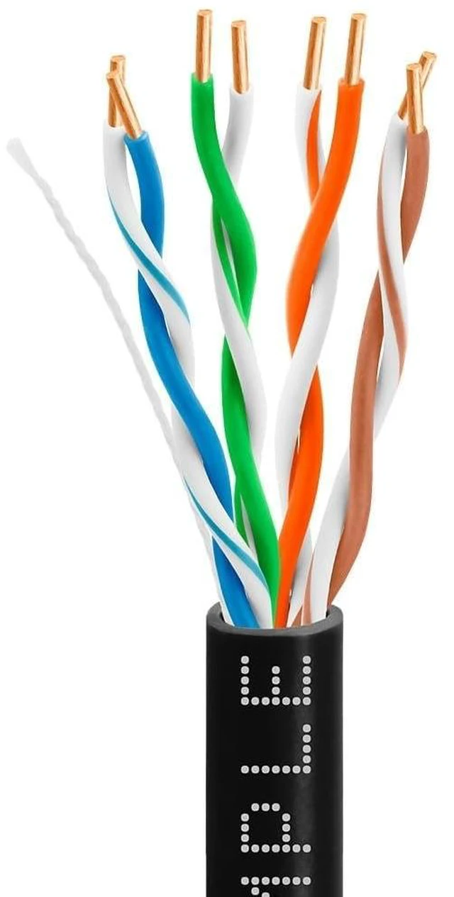 Main image of 1000ft Cat5e Plenum Ethernet Cable Black