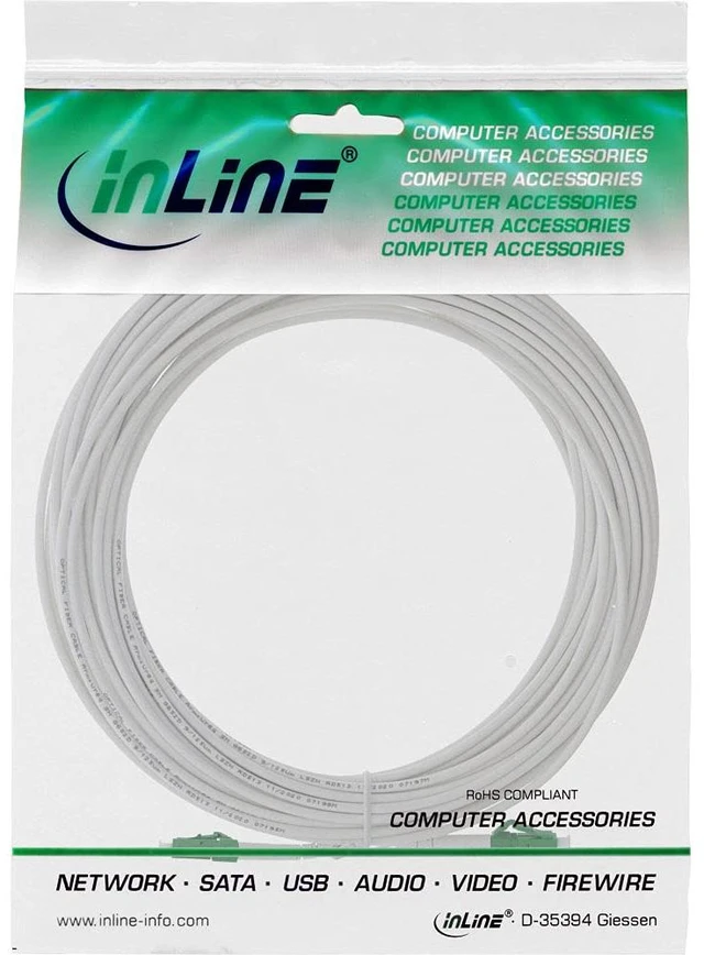 Alt view image 2 of 3 - InLine® LWL Simplex Cable, FTTH, LC/APC 8° to LC/APC 8°, 9/125µm, OS2, 30 m