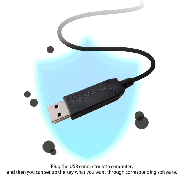 Alt view image 6 of 7 - DIY Switch Cord,USB Switch Cable Connect 6pcs Different Pedals,can Customize Different line Length(USB Switch6_6) (6 Cable)