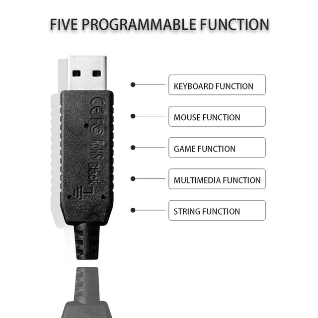 Alt view image 4 of 7 - DIY Switch Cord,USB Switch Cable Connect 6pcs Different Pedals,can Customize Different line Length(USB Switch6_6) (6 Cable)