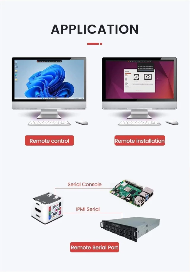 Alt view image 7 of 7 - Sipeed NanoKVM IP KVM Remote Control via the Internet, 1080P HDMI, Keyboard Video and Mouse Remote Control, Ideal mini KVM for Home Offices Data Centres Server Management (NanoKVM Full W)