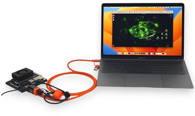 Alt view image 2 of 6 - KVM-GO Portable USB KVM Switch DisplayPort Toolkit, BIOS Access, Keyboard Mouse Control, microSD File Transfer for Workstations and Servers