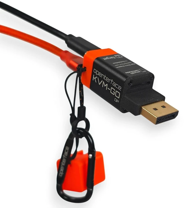 Alt view image 6 of 6 - KVM-GO Portable USB KVM Switch DisplayPort Toolkit, BIOS Access, Keyboard Mouse Control, microSD File Transfer for Workstations and Servers