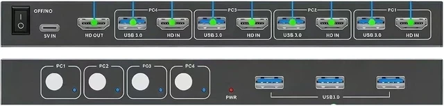 Main image of USB Charger Station, USB3.0 KVM Switch Switcher