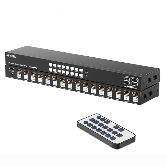 Main image of 16 Port HDMI KVM Switch + 1 HDMI KVM Cable