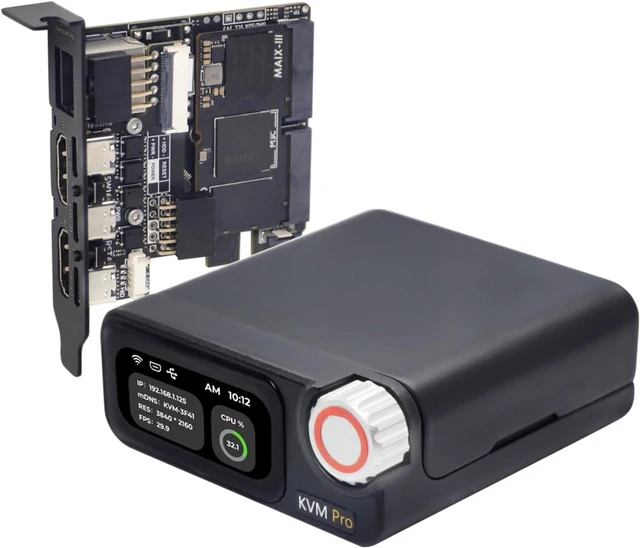 Main image of Sipeed NanoKVM Pro 4K HDMI Remote (with WiFi & POE,ATX,with LED Strip)