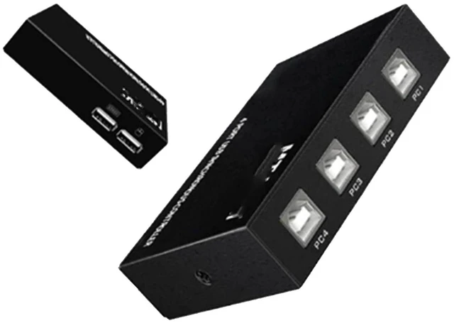 Main image of 4/8/9/16 Port Synchronizer - KVM Switch/Distributor, USB Keyboard Mouse Controller Split Screen Device, DNF Game Control Synchronizer, for Game Studios, Offices(4 Ports)
