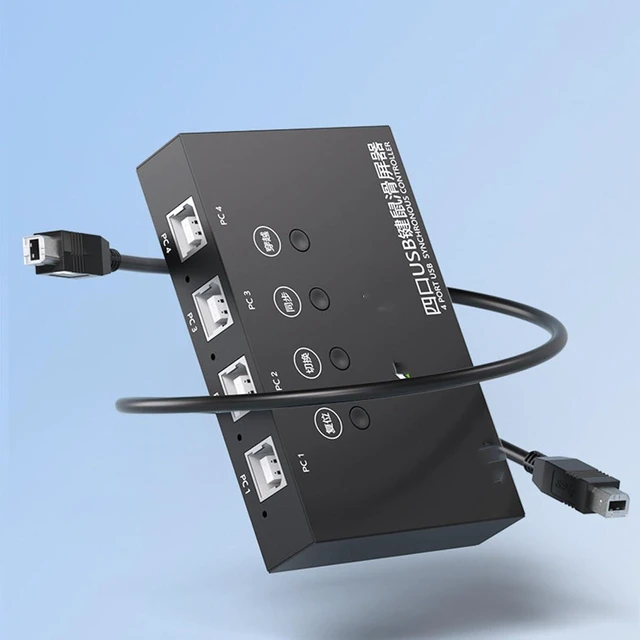 Alt view image 4 of 5 - 2/4/8-Port USB Synchronizer - USB Keyboard Mouse Sync Controller, KVM Switch/Distributor, DNF Game Control Synchronizer, for Game Tudios, Security/Stock Market Surveillance, Offices(4 Ports)