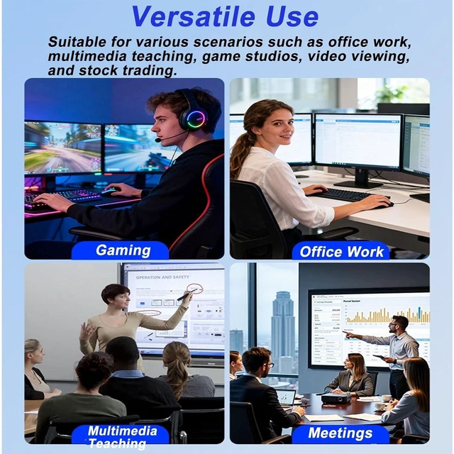 Alt view image 5 of 5 - 2/4/8-Port USB Synchronizer - USB Keyboard Mouse Sync Controller, KVM Switch/Distributor, DNF Game Control Synchronizer, for Game Tudios, Security/Stock Market Surveillance, Offices(4 Ports)