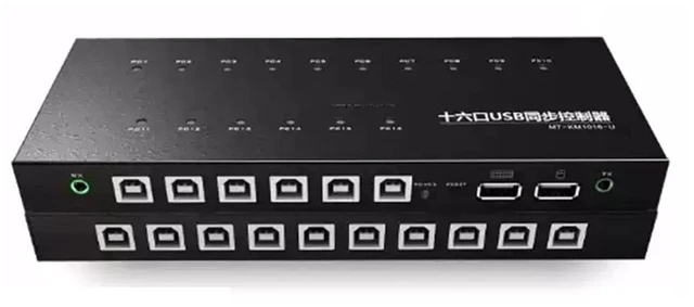 Main image of 8/16-Port USB Synchronizer - DNF Game Control Synchronizer, USB Keyboard Mouse Sync Controller, KVM Switch/Distributor, for Game Studios, Security/Stock Market Surveillance, Offices(16 Ports)