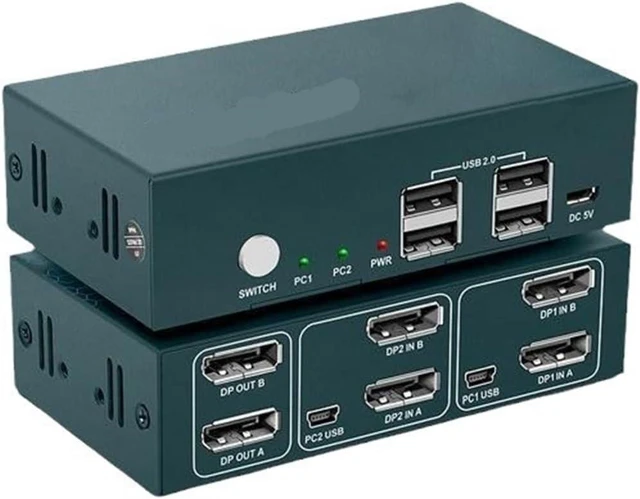 Main image of USB Charger Station, 2PCS KVM Switcher, 4K 60Hz High Definition Signal Distributor