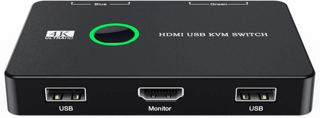 Main image of USB Charger Station, USB/HDMI/KVM Switch for Sharing Keyboard and Mouse Between 2 Computers
