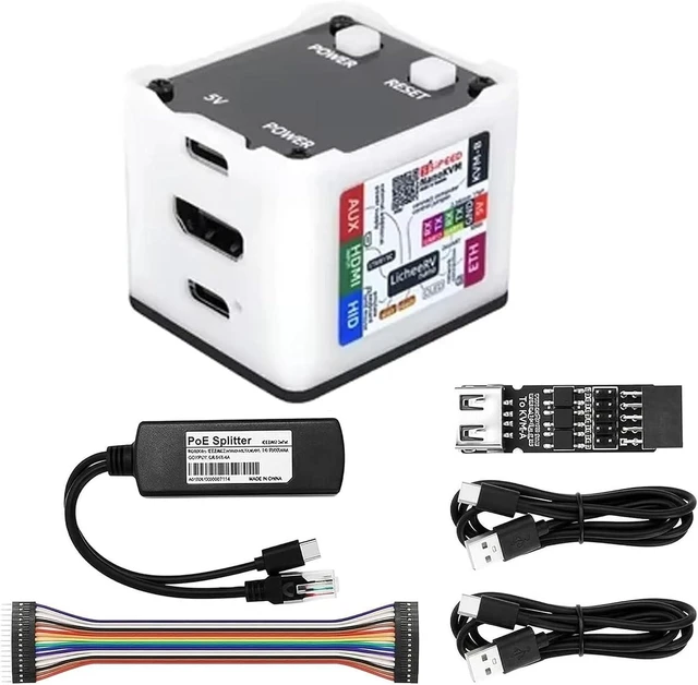 Main image of Sipeed NanoKVM Full, RISC-V IP-KVM Over IP with OLED Display, ATX Remote Power Control, HDMI Capture USB HID, 100M Network, Remote Server Management for BIOS Setup, Headless PC Control