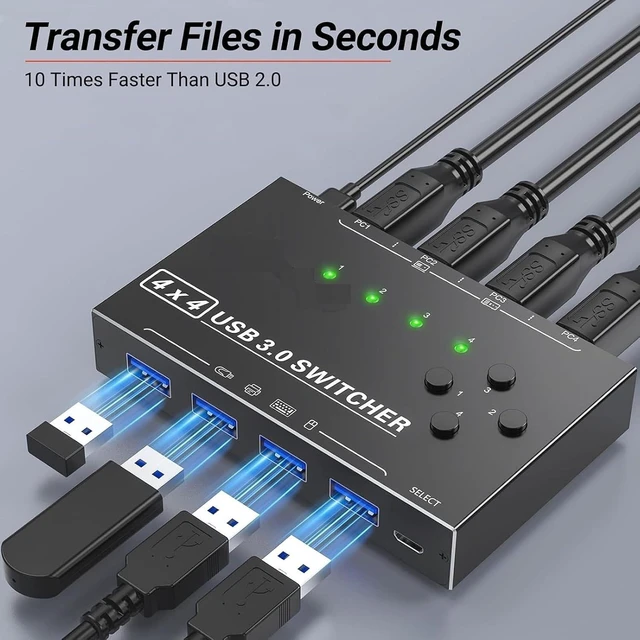 Alt view image 2 of 7 - USB 3.0 Switch, 4 Ports