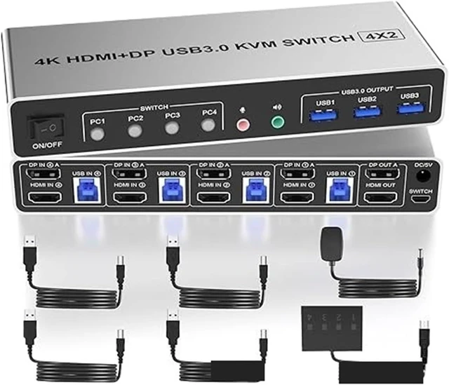 Main image of USB Charger Station, 2PCS USB 3.0 KVM Switch