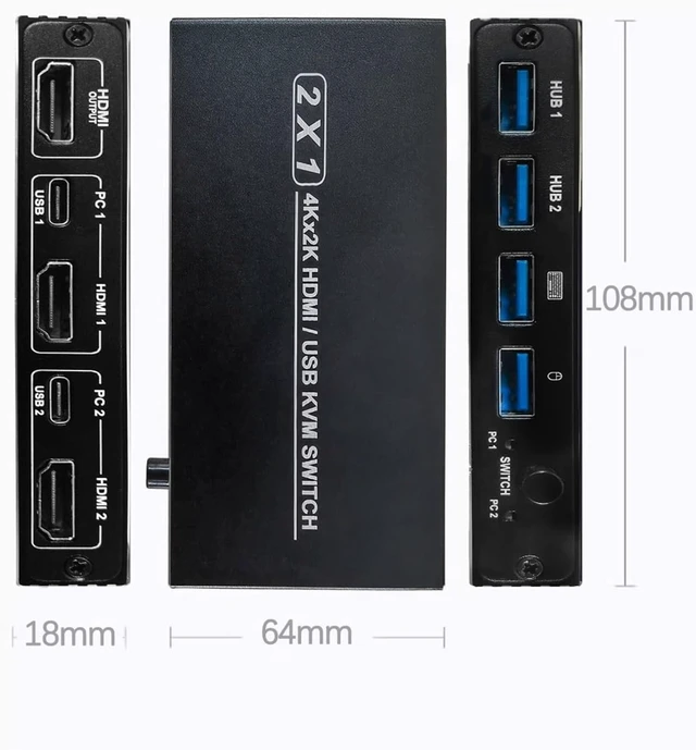 Alt view image 2 of 5 - USB Charger Station, High-Definition HD KVM HDMI Switcher, Shared USB Converter/Distributor