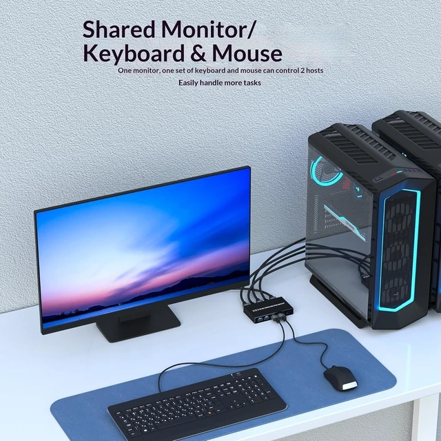 Alt view image 5 of 5 - USB Charger Station, High-Definition HD KVM HDMI Switcher, Shared USB Converter/Distributor
