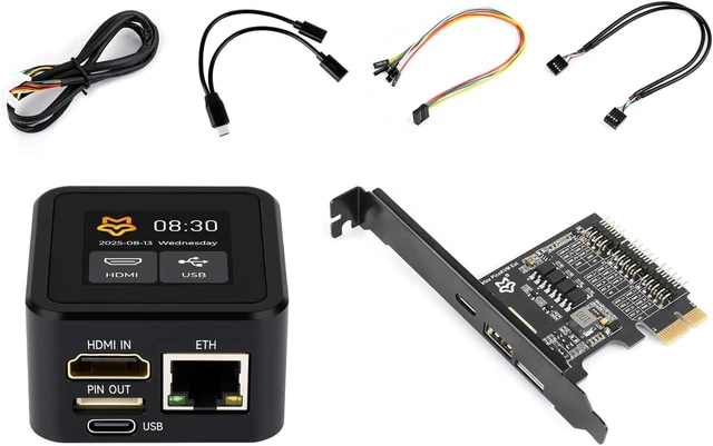 Main image of KLAYERS -LF PicoKVM Lite Kit,Supports 1920×1080@60fps HDMI Video Input & HID Signal Output, Remote Device Control,with 1.54inch Touch Display,Come with Case and Ext,No eMMC,
