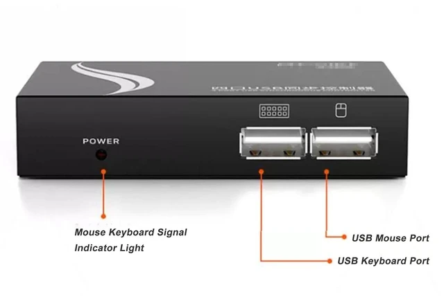 Alt view image 3 of 5 - 4/8 Port Computer Synchronizer - USB Synchronizer/Sharer, DNF Brush Gold Keyboard and Mouse Synchronizer, for Game Tudios, Security/Stock Market Surveillance, Offices