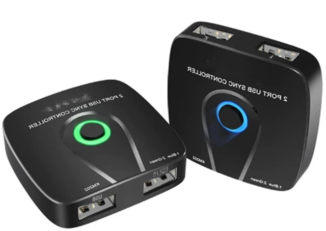 Main image of 2/4/8-port Synchronizer - DNF Game Control Synchronizer, Multi-Open USB Keyboard Mouse Sharer Sync Controller, for Game Tudios, Security/Stock Market Surveillance, Offices(2 Ports)