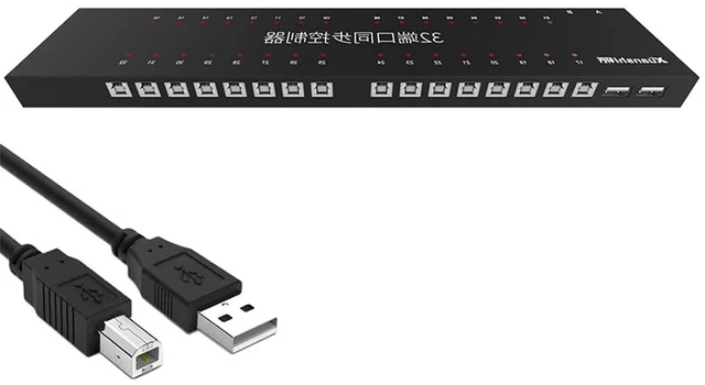 Main image of 4/8/16/32 Port Computer Synchronizer - USB Synchronizer/Sharer, DNF Brush Gold Keyboard Mouse Sync Controller, for Game Tudios, Security/Stock Market Surveillance, Offices