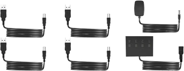 Alt view image 3 of 3 - USB Charger Station, 4 Port DP Monitor Switch PCs 2 Dual 4K KVMs Microphone Output 3 USB