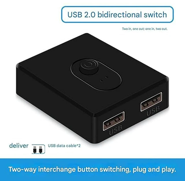 Alt view image 3 of 7 - 2/4 Port 3.0 USB Synchronizer/Sharer - USB Keyboard Mouse Sync Controller, KVM Switch Multiple Computers Share, DNF Game Control Synchronizer, Distributor Controller(2 Ports)