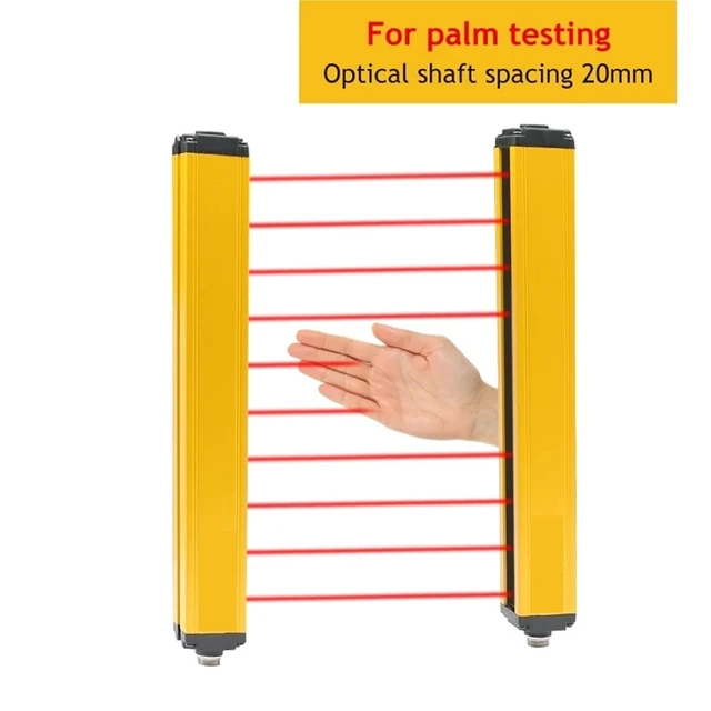 Alt view image 3 of 3 - Light Curtain Safety 6 Points 40mm NPN NC Safety Light Curtain Sensor Switch