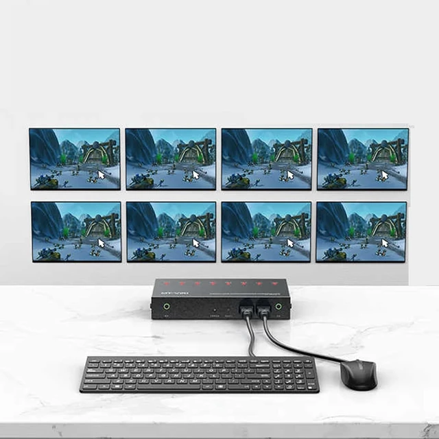 Alt view image 3 of 7 - 4/8 Port USB Switch/Distributor - Multi-Device Game Controller & Keyboard Mouse Sync Hub, Plug and Play for Studios, Security, Offices, Easy Setup, High-Speed Data Transfer