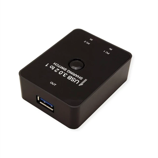 Alt view image 3 of 3 - Value Manual USB 3.2 Gen 1 Switch, 2 Ports, Manual USB Sharing Switch to Access One USB Device from Two Different Computers